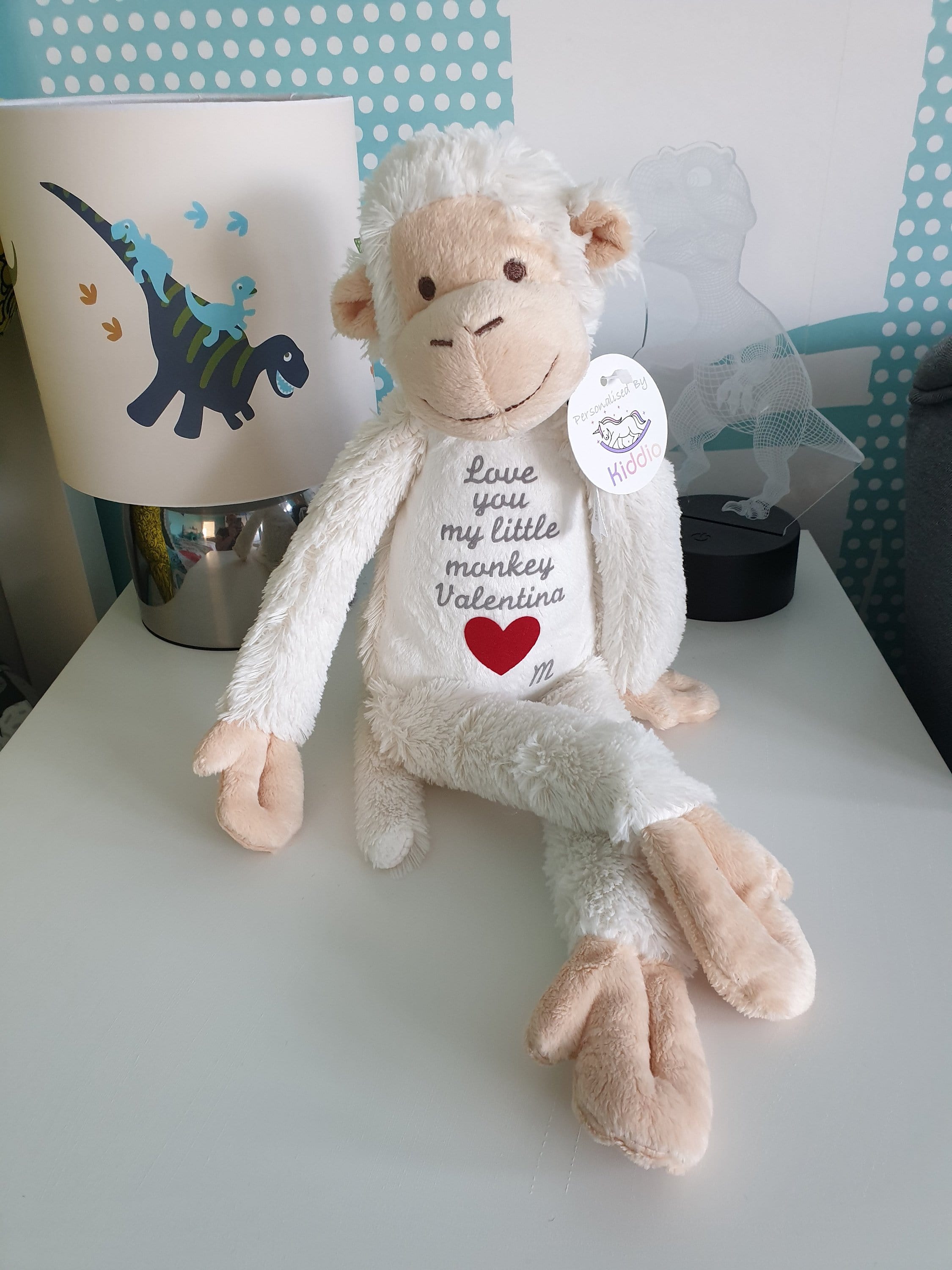 Personalised store monkey teddy