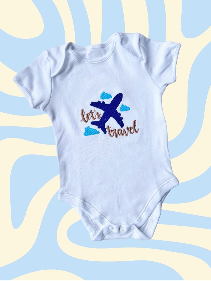First Time Flyer Embroidered Baby VestKiddio