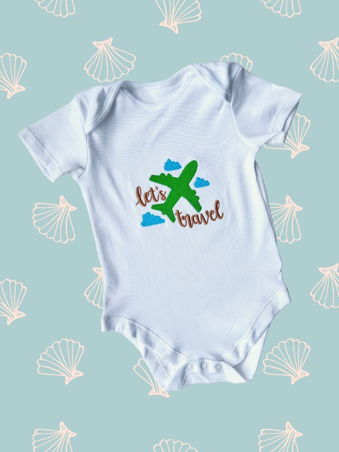 First Time Flyer Embroidered Baby VestKiddio