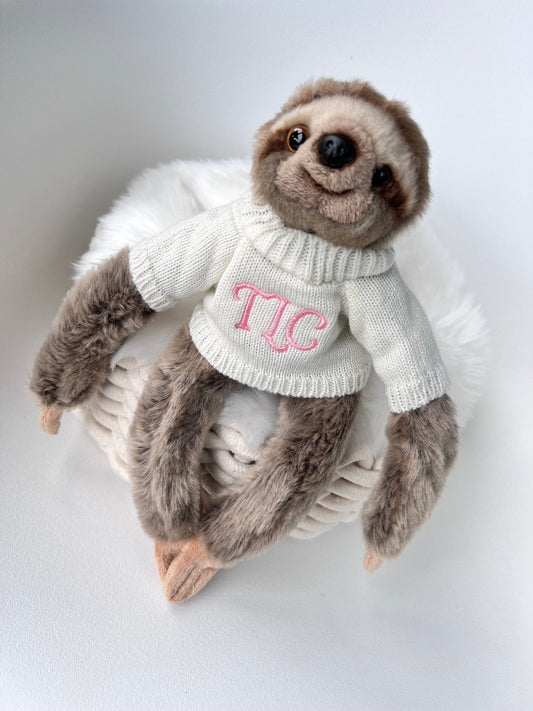 Personalised sloth - hanging sloth soft toyKiddio