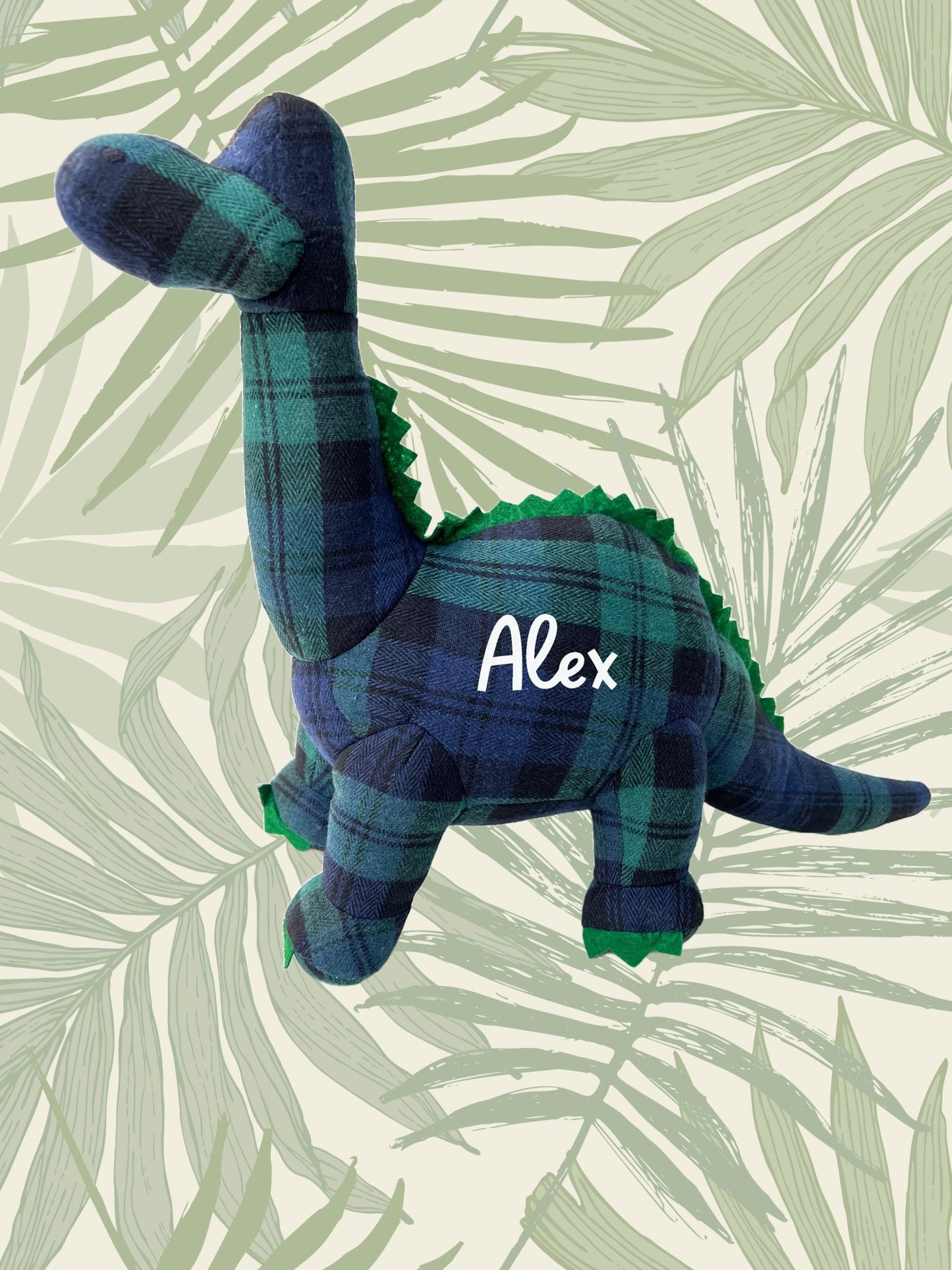 Personalized Knitted Dinosaurs, T - Rex, Diplodocus, Triceratops & Stegosaurus from Best YearsKiddioSoft Toys