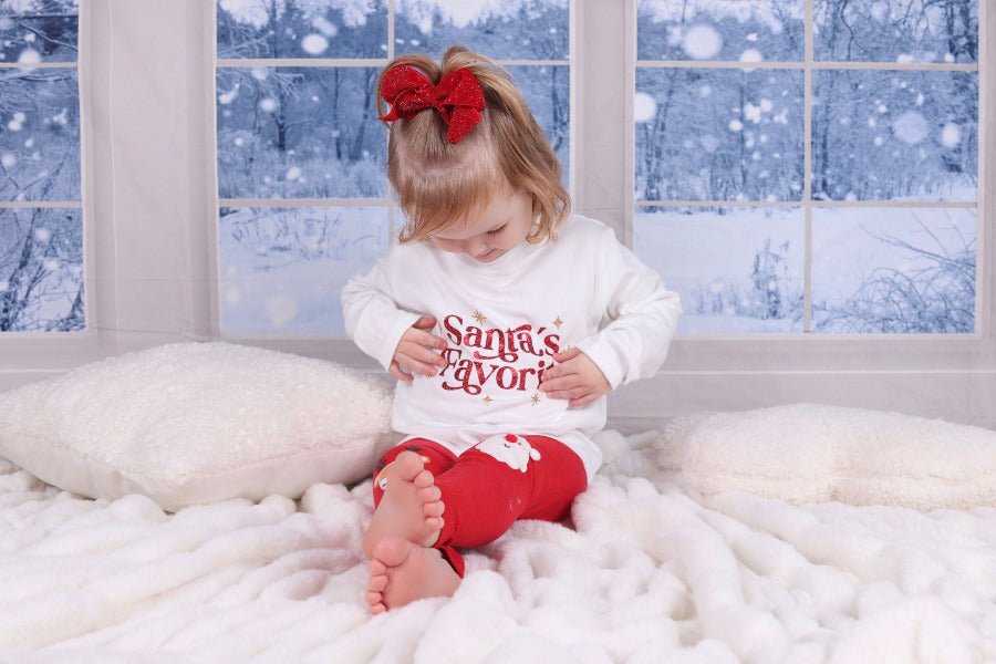 Baby and Toddler Christmas Long Sleeve T-Shirt , Santa's Favourite TopKiddioApparel & Accessories