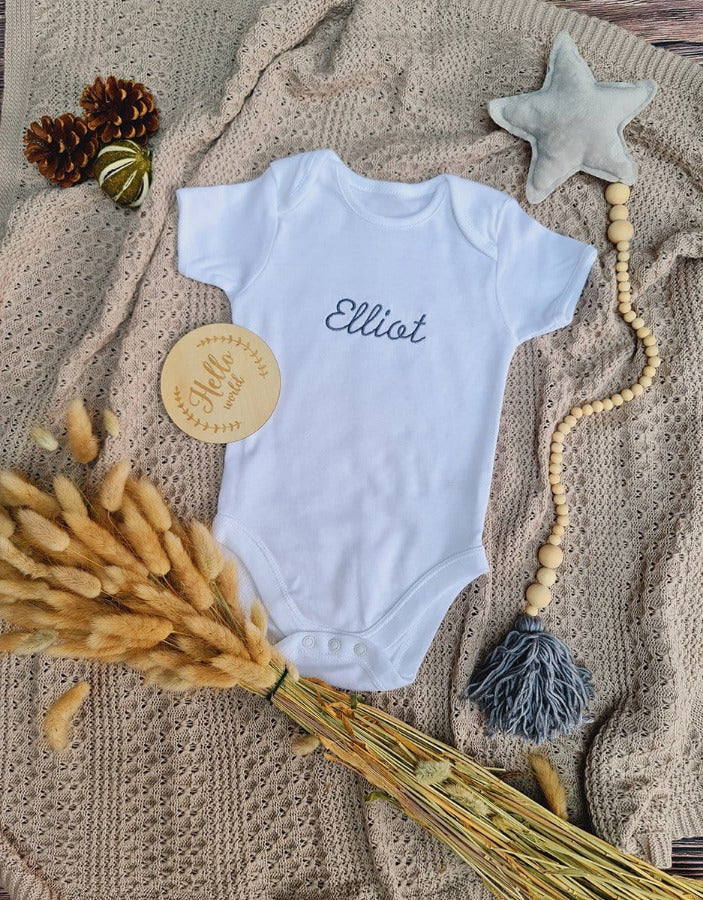 Baby Name Embroidered VestKiddioClothes