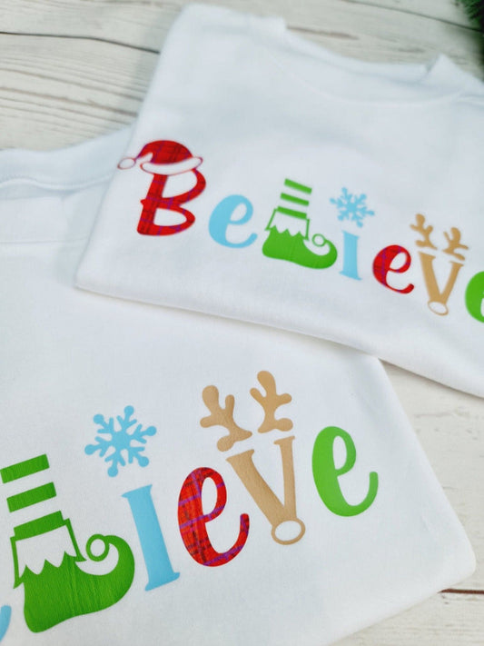 Believe - Baby and Toddler Christmas Short Sleeve T-ShirtKiddio