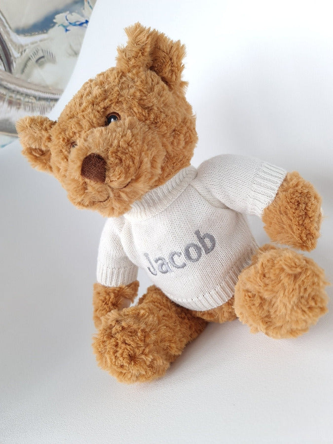 Embroidered Eco Teddy Bear from WilberryKiddioSoft Toys