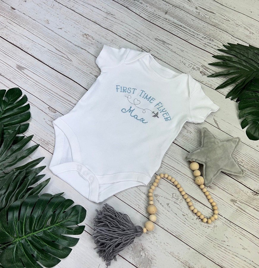 First Time Flyer Embroidered Baby VestKiddioBaby & Toddler
