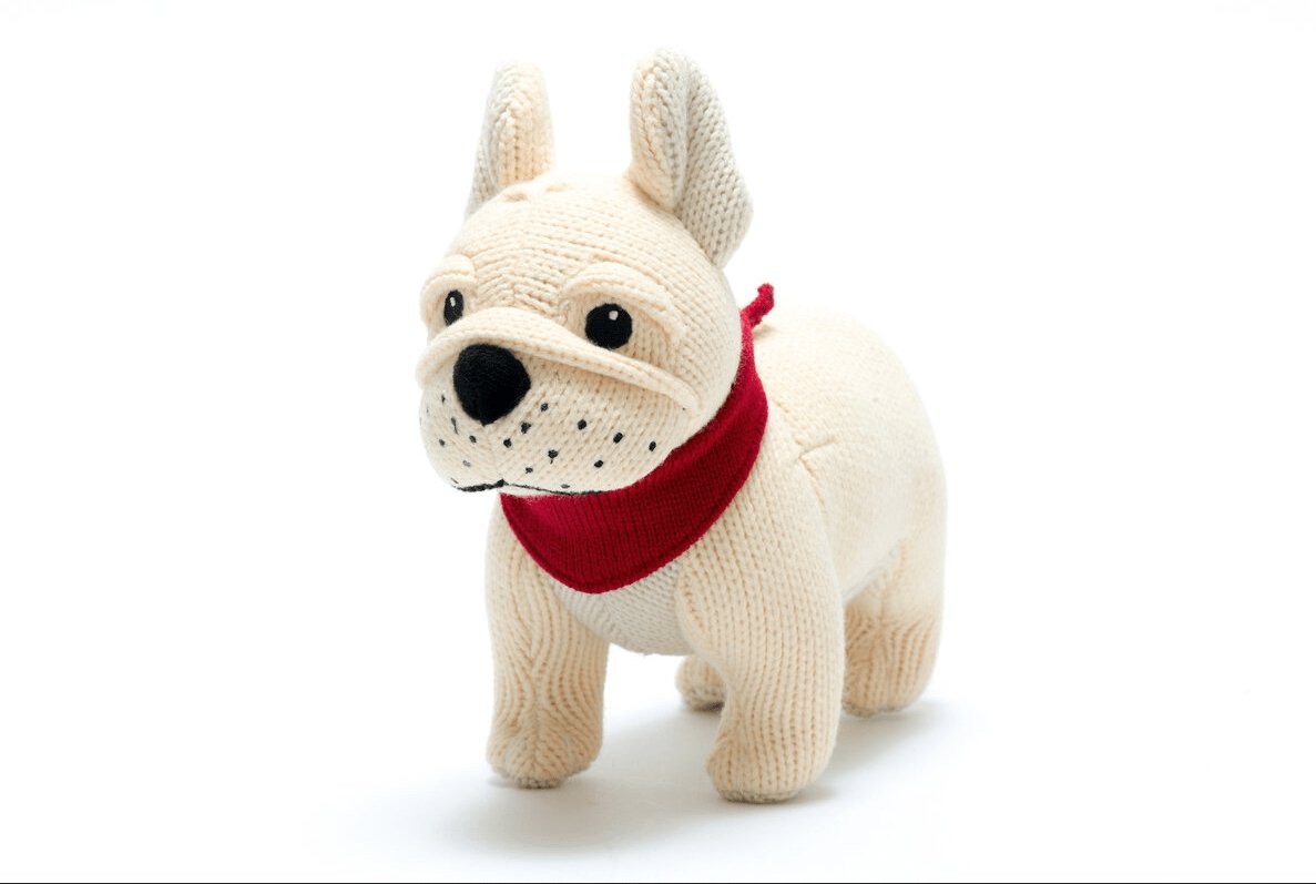 French Bulldog baby rattleKiddioSoft Toys