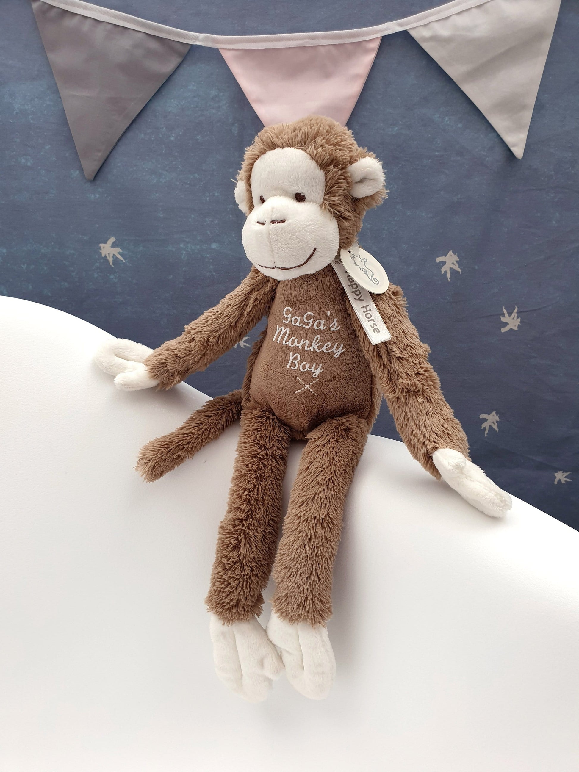 personalised brown monkey mickey from happy horse