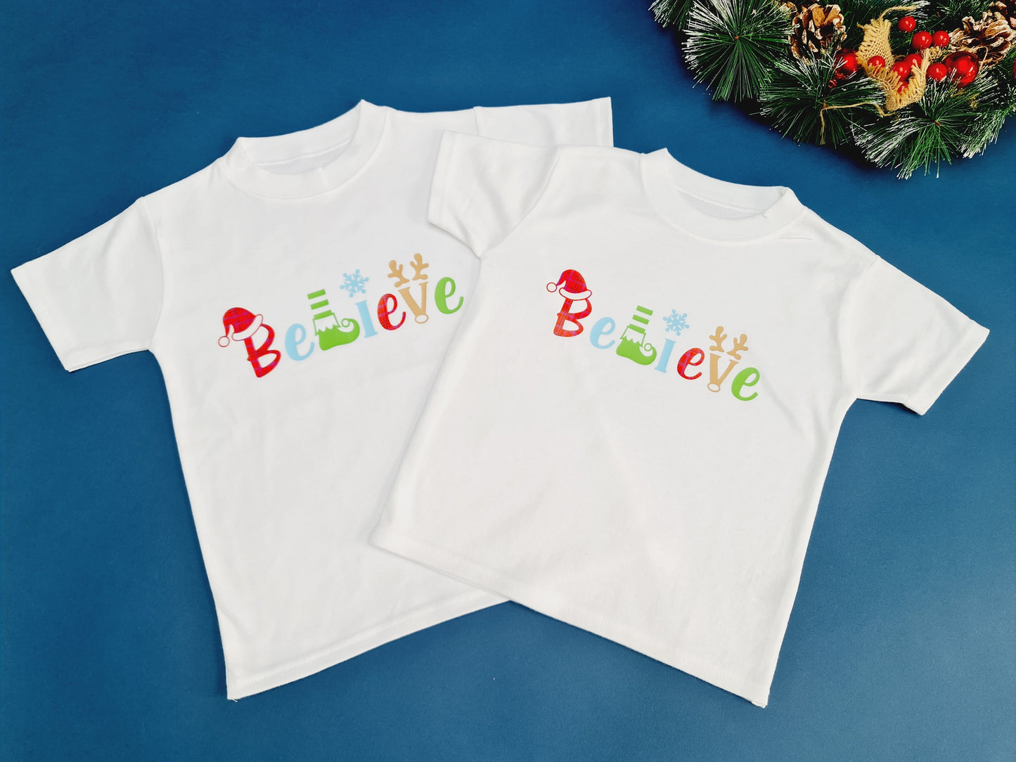 Kids Christmas T-Shirt , Believe In Santa Top