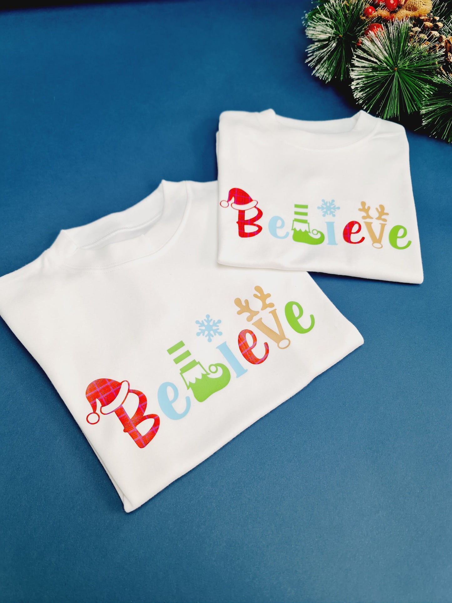Kids Christmas T-Shirt , Believe In Santa Top