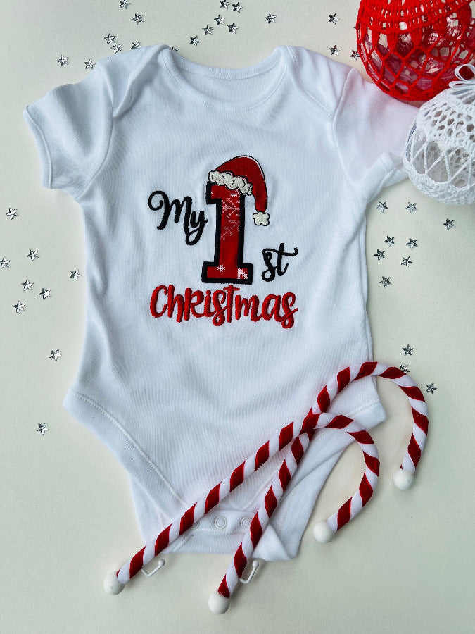 My First Christmas Babys Vest, Baby First Christmas Bodysuit