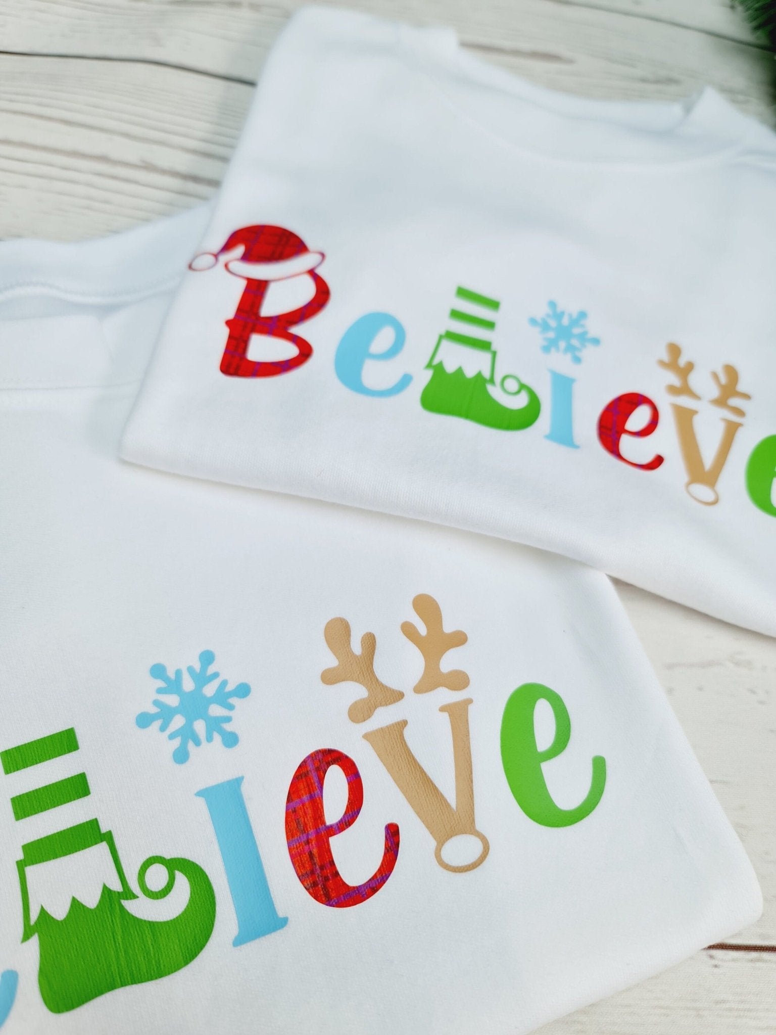 Kids Christmas T-Shirt , Believe In Santa TopKiddio
