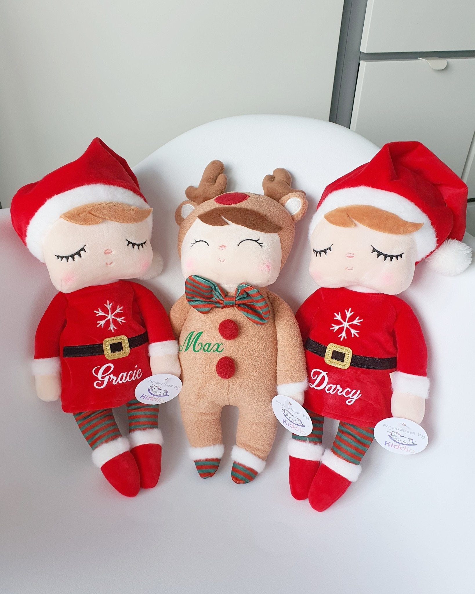 Personalised Christmas Mrs Claus or Reindeer Doll from MetooKiddioSoft Toys