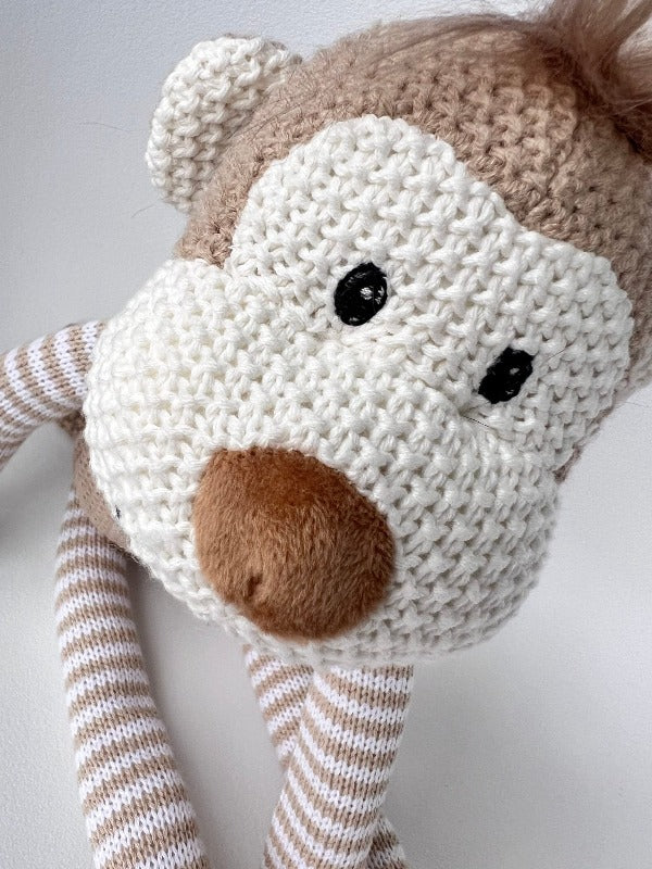 Personalised crochet monkey soft toyKiddio