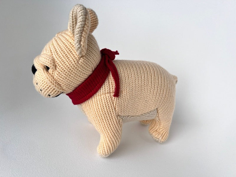 Personalised French Bulldog Soft Toy , Personalised Frenchie Gift, Plushie Frenchie, French Bulldog Gifts, Knitted DogKiddio