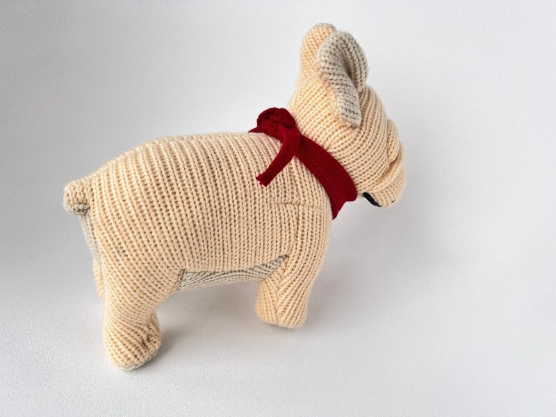 Personalised French Bulldog Soft Toy , Personalised Frenchie Gift, Plushie Frenchie, French Bulldog Gifts, Knitted DogKiddio