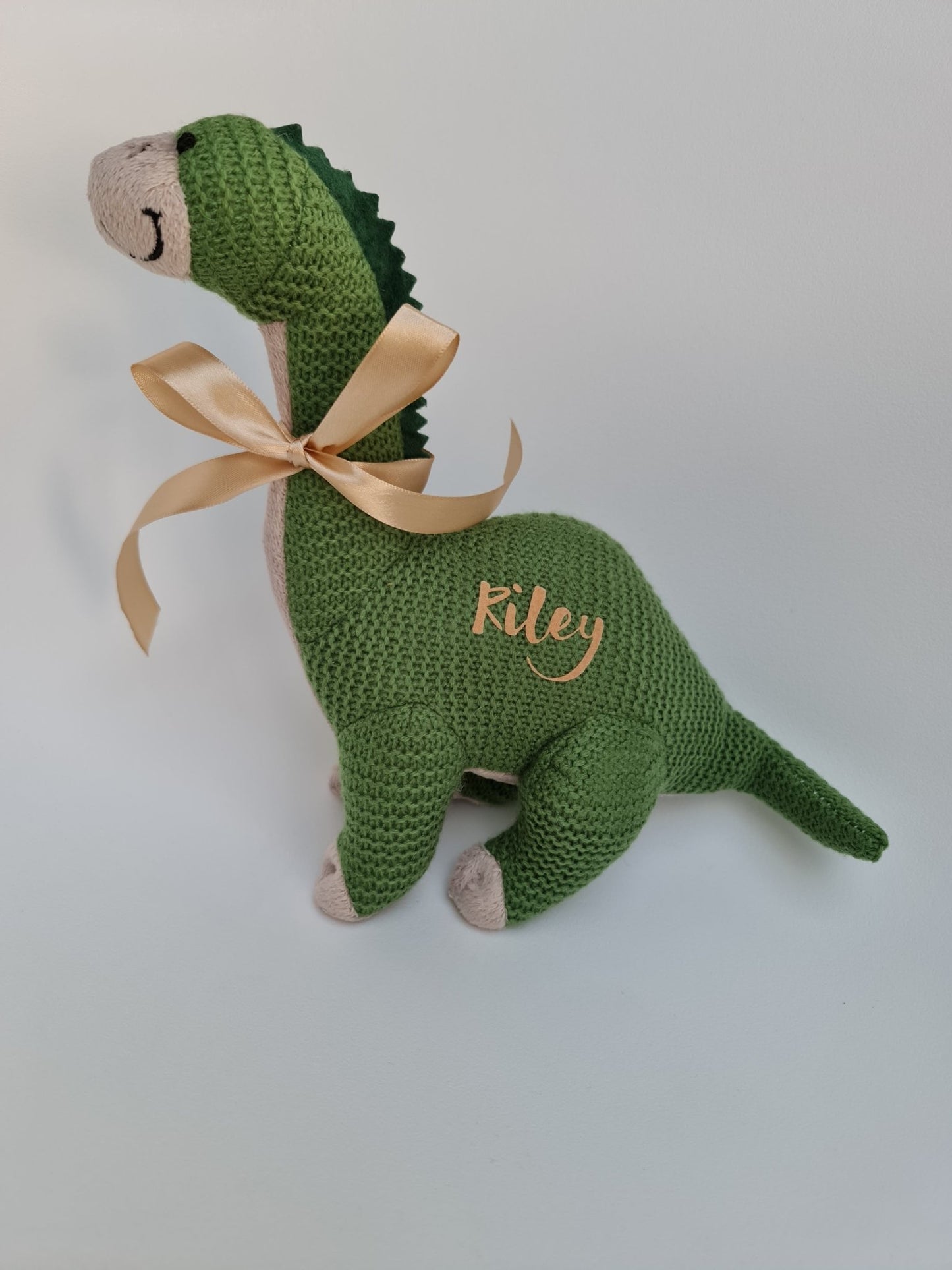 Personalised Knitted Dinos from Wilberry ToysKiddioSoft Toys