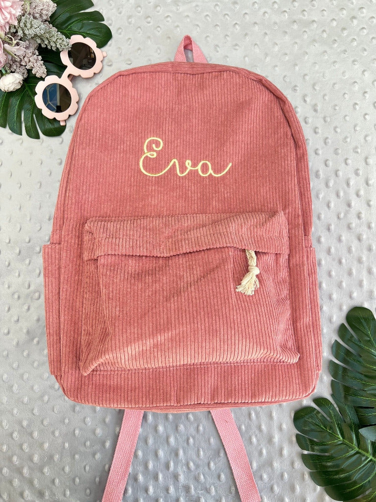 Small corduroy clearance backpack