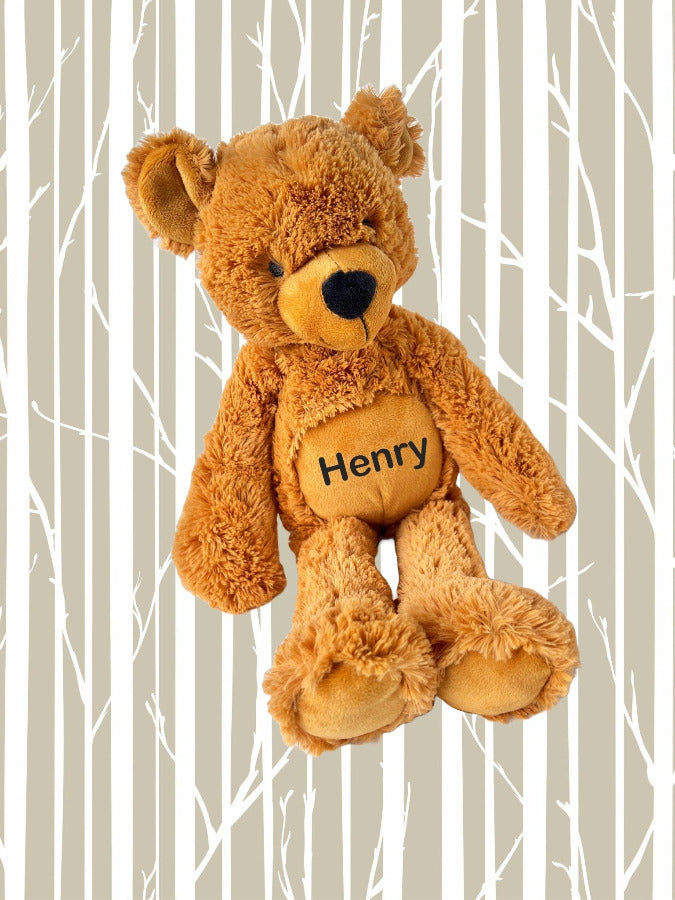 Personalised Teddy Bear, Embroidered Teddy, New Baby Gift, Bear Baby Shower Gift, Keepsake Gift, My First Teddy, Custom PlushieKiddio