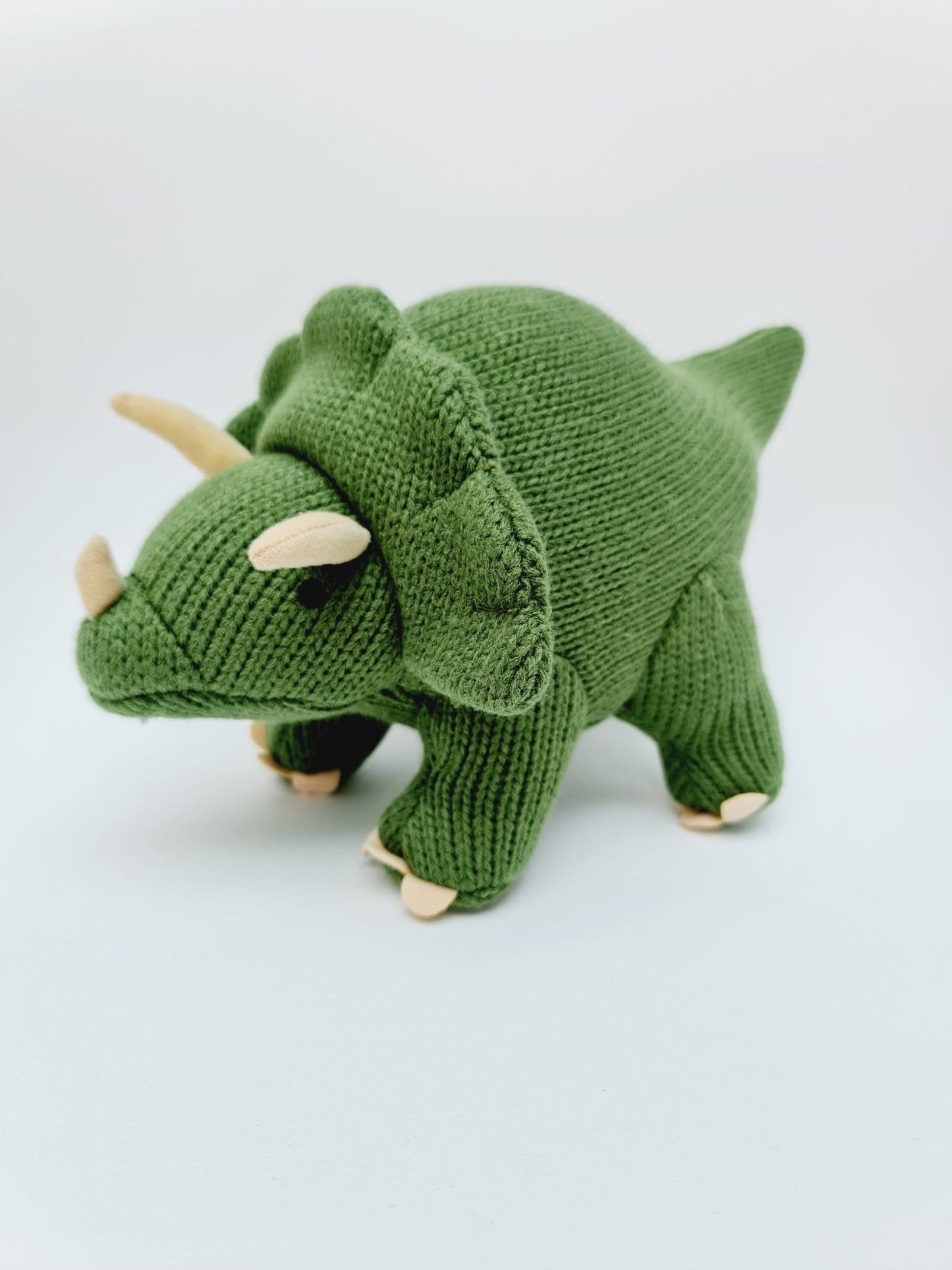 Personalized Knitted Dinosaurs, T-Rex, Diplodocus, Triceratops & Stegosaurus from Best YearsKiddioSoft Toys