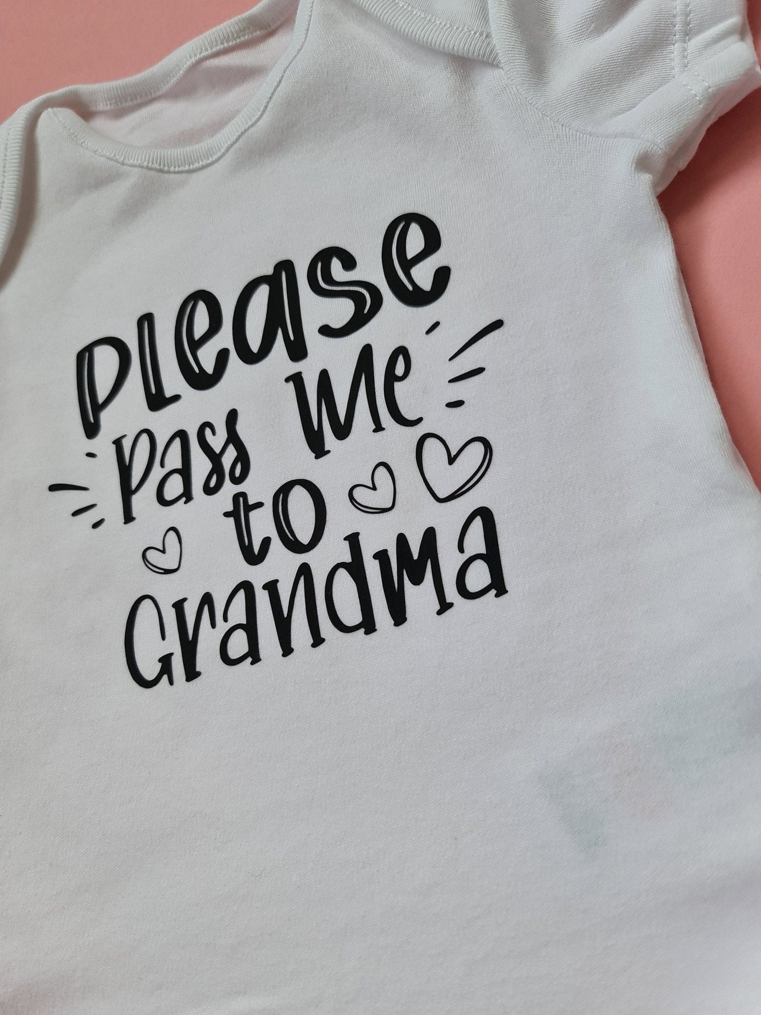 Please Pass me To Grandma , Funny Baby Onesie, Baby Shower GiftKiddio